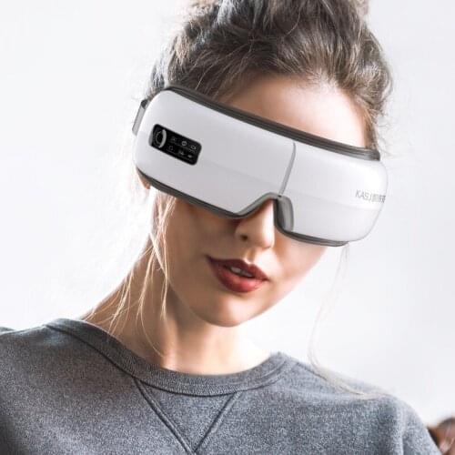 2020 Rechargeable Foldable Wireless Bluetooth Intelligent Electric Portable Eye Massager with Heating Air Pressure Vibration