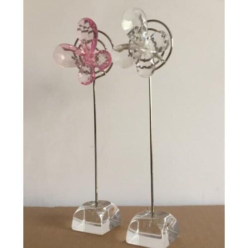 5Pcs/lot Crystal wedding gift and Wedding Place card holders of Butterfly photo holders and Table Wedding favors