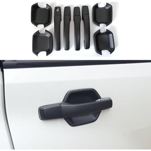 ABS Matte Black Door Handle + Door Bowl Cover Fit For Mitsubishi Pajero V93/V97 2007-2020 Exterior Modification Parts