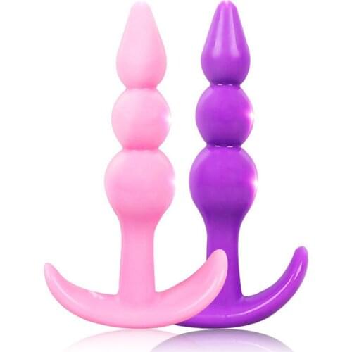 Anchor - Shaped Three-Bead Anal Plug, Distending Anal Vestibule, Masturbation Device for Men And Women, Adult Products