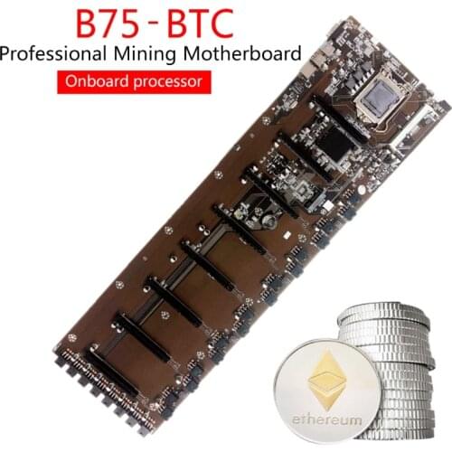 Mining BTC B75-BTC 8PCI-E Desktop Motherboard B75 BTC Mining Mainboard