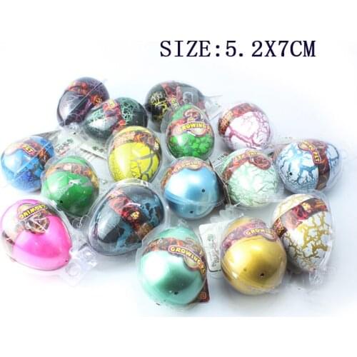 12Pcs/set 5.2x7cm Magic Water Hatching Big Inflated Dinosaur Eggs Growing Egg Action Figure Toy Gifts for Boy AA050
