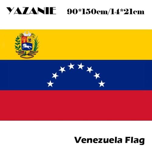 YAZANIE 90x150cm Venezuela Flag 100% Polyester Country Flag National Banner Big Festive Party Home Decoration Flag Supplies