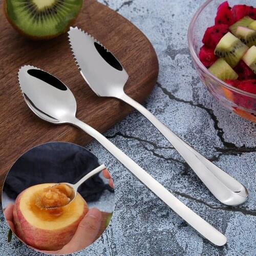Fruit Spoon Stainless Steel Serrated Edge Vegetable Kitchen Gadget Cutting Tool For Home Kitchen Accessories