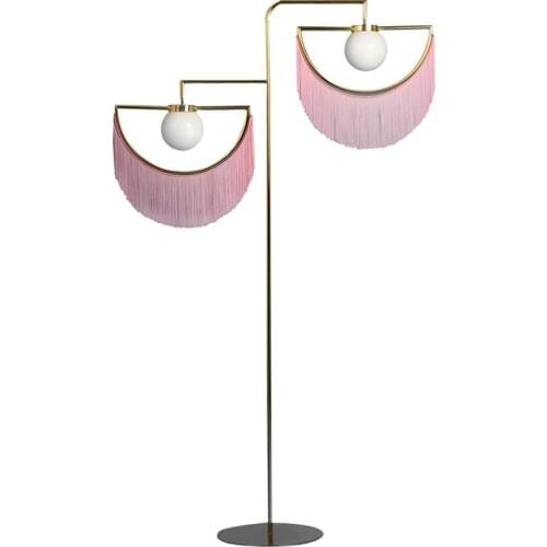 Creative Postmodern Tassel Floor Lamp Gold Model Room Bedroom Iron Plated Standing Floor Lights Home Hotel Lighting Decoration