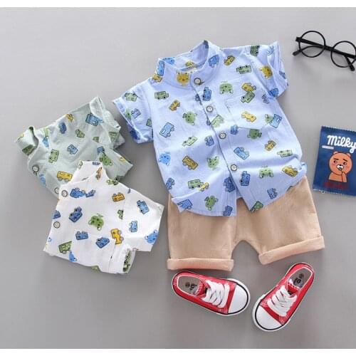 Summer Children Boys Girls Cotton Clothes Kids T-Shirt Shorts 2pcs/Sets Toddler Fashion Clothing Sets Baby Tracksuits SUIT SET