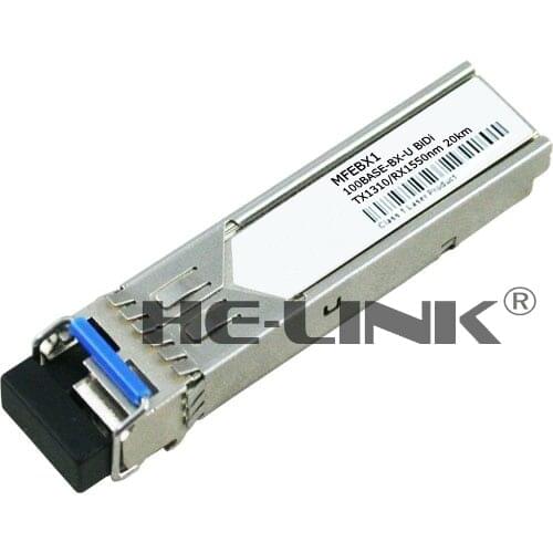 MFEBX1 - 100Base-BX-U SMF 20km Tx1310nm/Rx1550nm LC (Compatible with Linksys)