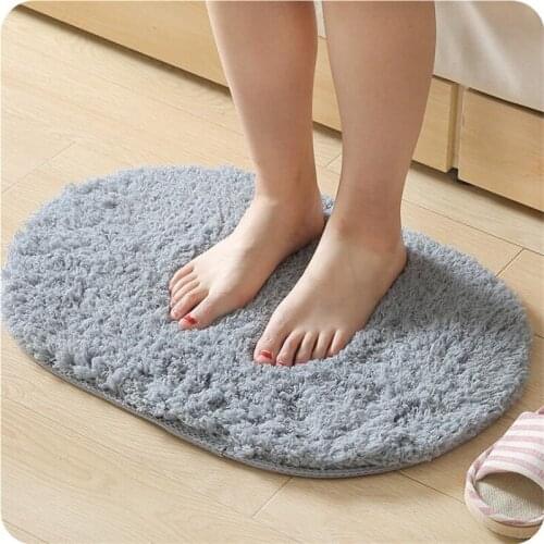 Home Bath Mat Coral Fleece Bathroom Carpet Water Absorption Non-slip Memory Foam Absorbent Washable Rug Toilet Floor Mat 50*30cm