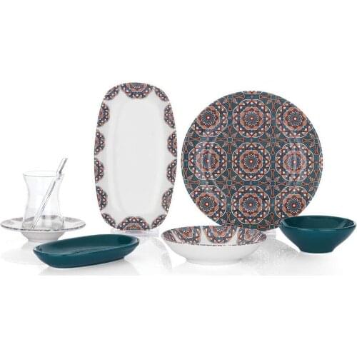 Schafer Sophie Breakfast Set-32 Pieces-Orange