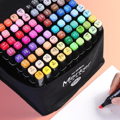M&G Animation Color Marker 24/30/40/60/80 colors Set Double Tip Drawing Markers Sketch Art Marker Pen Alcoholic Pens For Artist