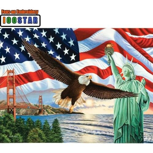 National flag Eagle Diamond Embroidery DIY Needlework Diamond Painting Cross Stitch 5D Rhinestones Mosaic Home Decor