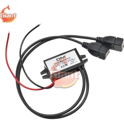 UN3F USB DC Buck Converter Module Voltage Regulator 12 V to 5 V 3A 15W Car Power Charger Waterproof Step Down Module