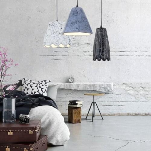 Simple Modern Led lamp Art Creative Restaurant Ceramic Hanging Lights Table Caf Lounge Living Room E27 Pendant Light