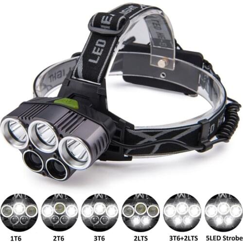 Dropshipping USB Rechargeable LED Headlamp White Blue Light Led Headlight Head Torch Powerful Fishing Lamp Camping LED Lantern