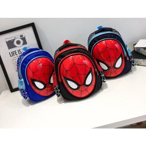 Disney kids new cartoon spider-man childrens schoolbag boys and girls backpacks kindergarten 4-6 years old bag travel backpack