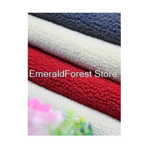 Thickened solid color lamb hair cloth Cotton quilted plush cloth Shoes and hats warm lining handmade diy fabric 100cm*160cm