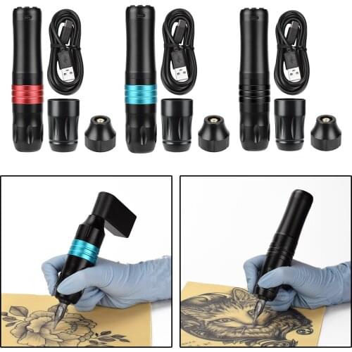 Rotary Tattoo Machine Pen Gun Beginners Adjustable Voltage 4.2-12 V Working Voltage 6-9 V with RCA Power Head
