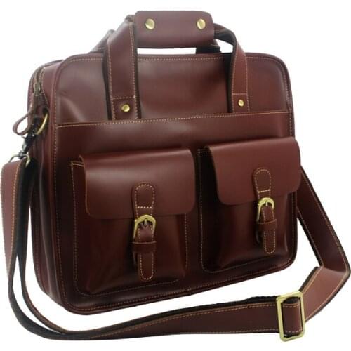 High Class Italian Genuine Leather Men Messenger Bag Crossbody Bag Cowhide Leather Briefcase Shoulder Bag tote Handbag M071