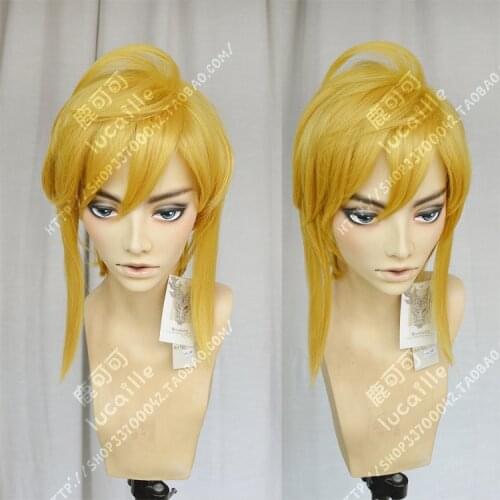 The Legend of Zelda: Breath of the Wild Link Short Golden Blonde Pony tail Heat Resistant Cosplay Costume Wig