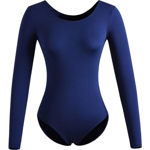 Womens Ballet Costumes Adult Long Sleeve Dance Bodysuit Gymnastics Leotard for Ballet Dancerwear