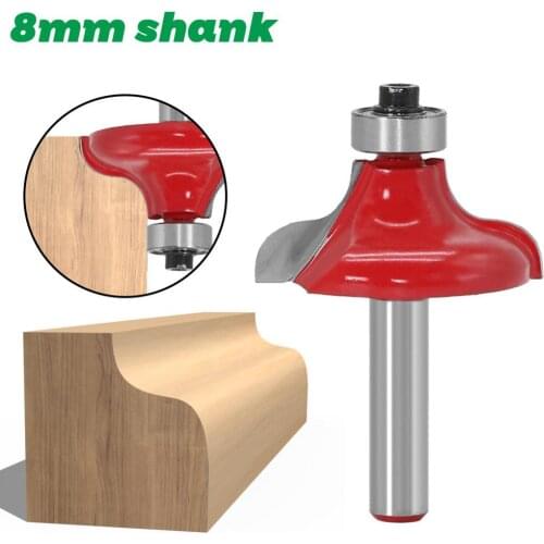 1pcs 8mm Shank Round over and Beading Edging Router Bit Set C3 Carbide Tipped Tenon CNC Cutter for Woodworking Tools
