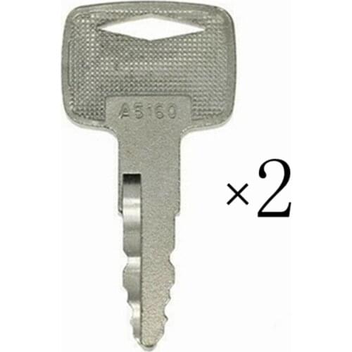 2pc Ignition Keys For Mitsubishi For CAT Forklift 91A07-01910 A5160