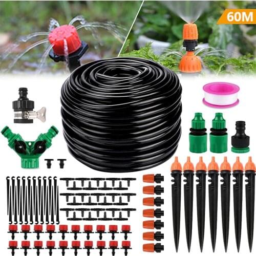 5M-60M DIY Drip Irrigation System Automatic Watering Garden Irrigation Watering Kit Potted Plant Watering Adjustable Drippers