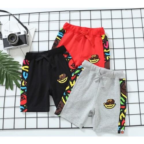 2021 New Kids Boy Girls Animal Banana Printed Cool Summer Short Pants Back Pocket Hip Hop Style Pant