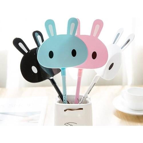 DL A314 Korean cartoon neutral pen lovable rabbit fan styling student stationery sign pen small fan student supplies