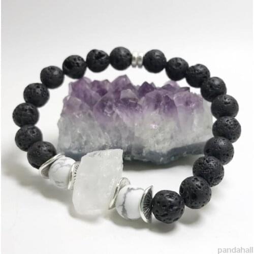 PANDAHALL 20 Strands 8mm Round Black Natural Lava Beads Strands for Jewelry Making Hole 1mm about 47pcs/strand 15 Drop Shipping