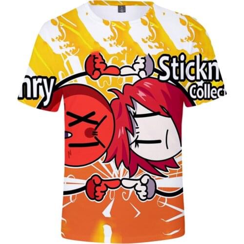 Cute Summer The Henry Stickmin Collection 3D T Shirt Men Women Tees Short Sleeve Popular T Shirt Print High Quality Tops