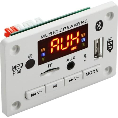 DC12V Microphone Handsfree Bluetooth 5.0 Decoding Board Module Wireless Car USB mp3 player bluetooth TF Card Slot / USB / FM