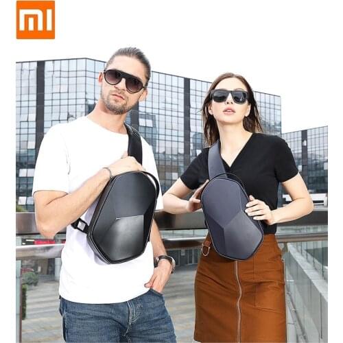 2020 Xiaomi luxurious Men woman hard shell chest bag Fashion shoulder bag Street trend USB crossbody bag Waterproof