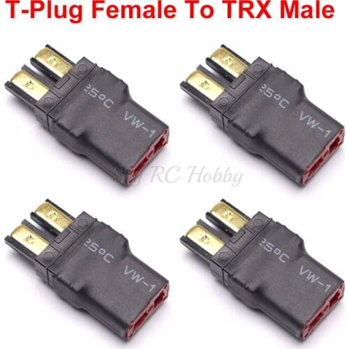 No Wires Adapter T-plug T Plug Deans Female to TRX Male Connector Battery Adapter for Traxxas RC Accessories