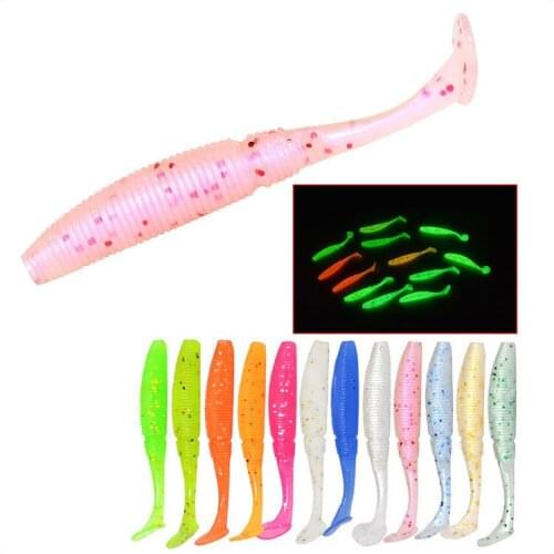 15pcs/lot Fishing Lure Jig Swimbait Jerk Soft Baits Fishing Lures Shad Soft Lure For Fishing Silicone Bait Swim Tail Wobblers