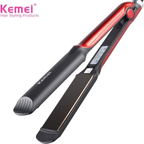KM531 Professional Hair Straightener Ceramic Vapor Hair Flat Iron Seam Hair Straightening Iron Curler Steamer Hair Styling Tool