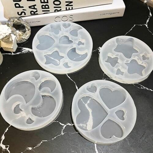 Handmade All Sizes Moon Star Heart Keychain Pendant Resin Casting Molds Moon Star Silicone Molds Jewelry Making Tools