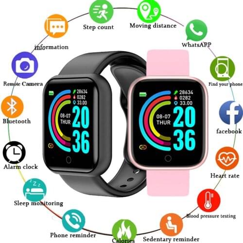 2021 D20 Smart Watch Bluetooth Men Women Smartwatch Blood Pressure Heart Rate Monitor Fitness Bracelet For Apple Xiaomi Android