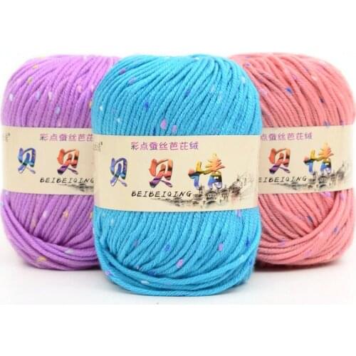 Knitted Super Child lots Silk ball Scarf Toy wholesale Crochet Yarn Scarf DIY Knitting Sweater 50g Cashmere Soft Baby Soft Wool