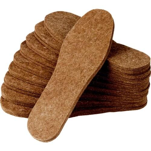 Winter Warm Insoles For Shoes Men Women Wool Felt Insole Thickening Soft Breathable Shoe Pad Inserts Accessories