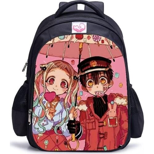 16 inch Toilet-Bound Hanako-kun Children Backpack Anime Schoolbag Boys and Girls Orthopedic Backpack Mochila Escolar