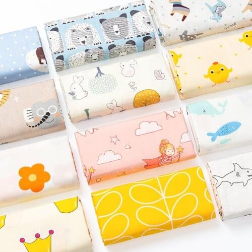 160cm*50cm Pure Cotton Fabric Twill Floral Cartoon Printing Fabric Bedding Bed Sheet Duvet Cover Children Clothing Cotton Fabric