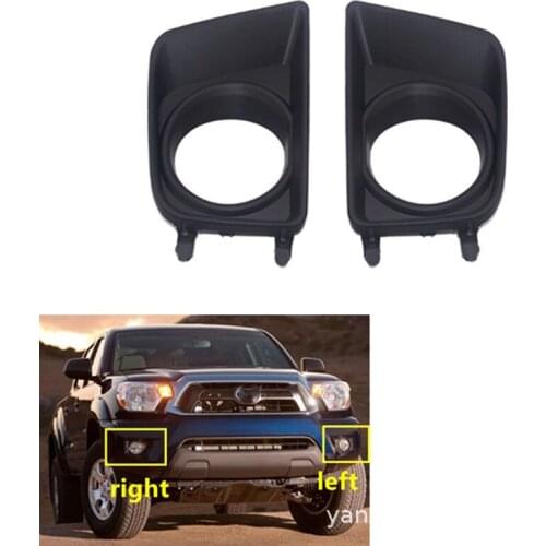 2Pcs Car Fog Light Grille Front Bumper Fog Light Fog Lamp Grille Trim for Toyota Tacoma 2012-2015 Car Styling