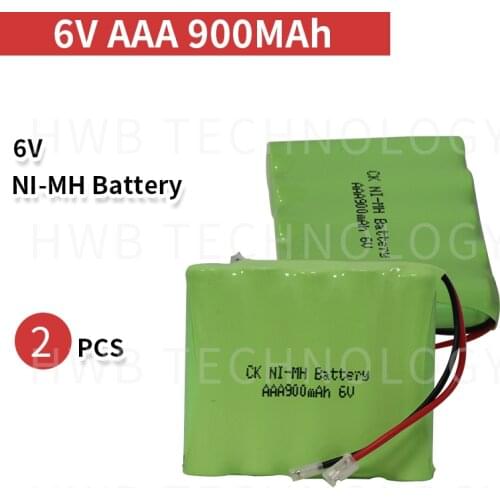 2 PCS/lot Original New 6V AAA 800mAh Ni-Mh Ni-Mh Rechargeable Battery Pack With Plugs Free Shipping