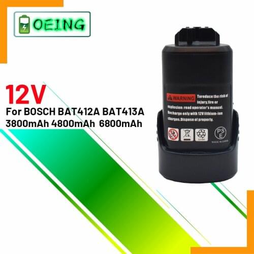2021 Bat411 10.8v-12v 3.8Ah Li ion rechargeable battery forBosch bat412a bat413a d-70745gop 2607336013 2607336014 ps20-2 ps40-2