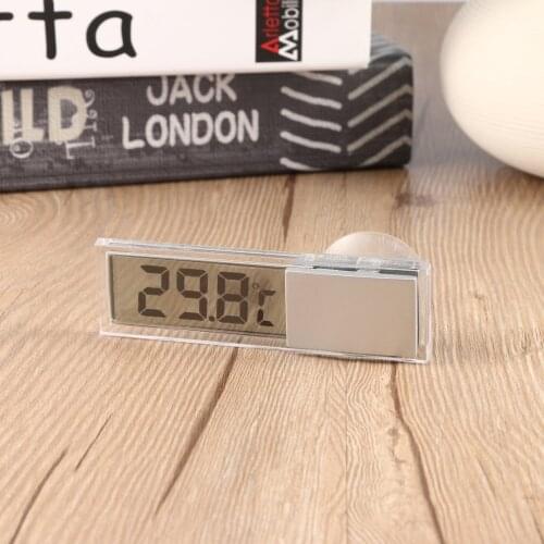 Digital LCD Display Car Windshield Temperature Meter Suction Vehicle Thermometer Automobile Rear View Mirror Thermometer