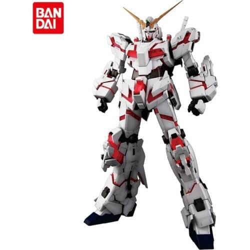 Bandai Anime Model Assembly Gundam PG 1/60 RX-0 UNICORN GUNDAM Action Figure Robot Decoration Toy Childrens Gift