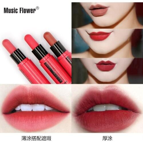 Hot Selling Music Flower New Lipstick Velvet, Beautiful Color Double Effect, Non Decolorization Non Staining Cup Makeup Cosmetic