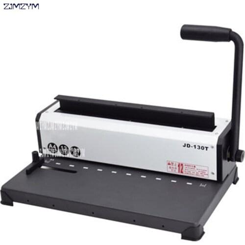 JD-130T Ten-hole Clamp Binding Punching Machine Contract Tender File Punching 10-hole Binding Machine A4 Wire Binding machine
