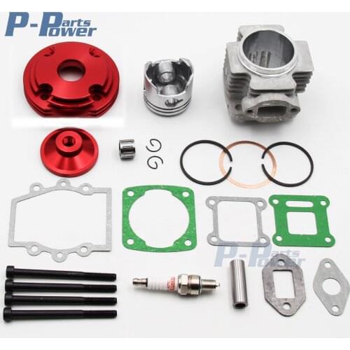 44MM BIG BORE KIT TOP END ATV POCKET BIKE PIT BIKE 47CC 49CC 2 STROKE STAGE 2 RED NEW